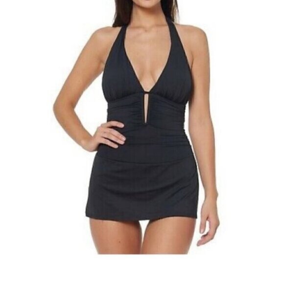 Bleu Rod Beattie Halter Skirted Swimsuit Size 4 NEW! - Picture 1 of 2